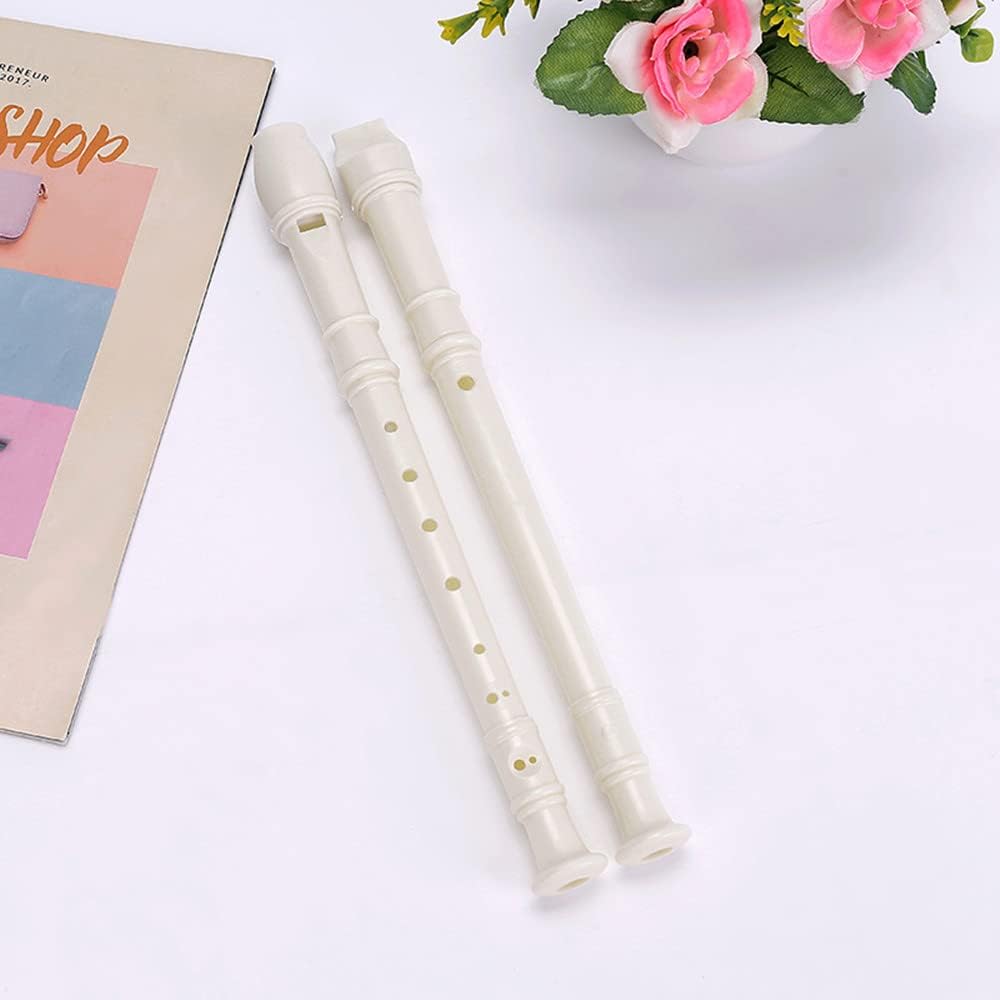 12 Pieces 8 Hole Descant Soprano Recorder for Kids, Plastic Music Recorder Instrument Kid Music Flute with Cleaning Rod
