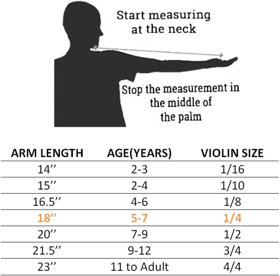 Paititi 1/4 Size Artist-100 Student Violin Starter Kit with Brazilwood Bow Lightweight Case, Shoulder Rest, Extra Strings and Rosin