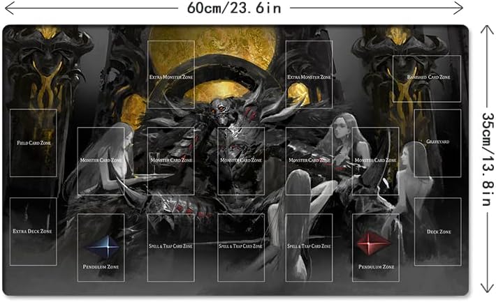 New Mlikemat Playmat Erebus The Underworld Monarch TCG CCG OCG Trading Card Game Mat with Zones + Free Bag (ZD039-429-A)