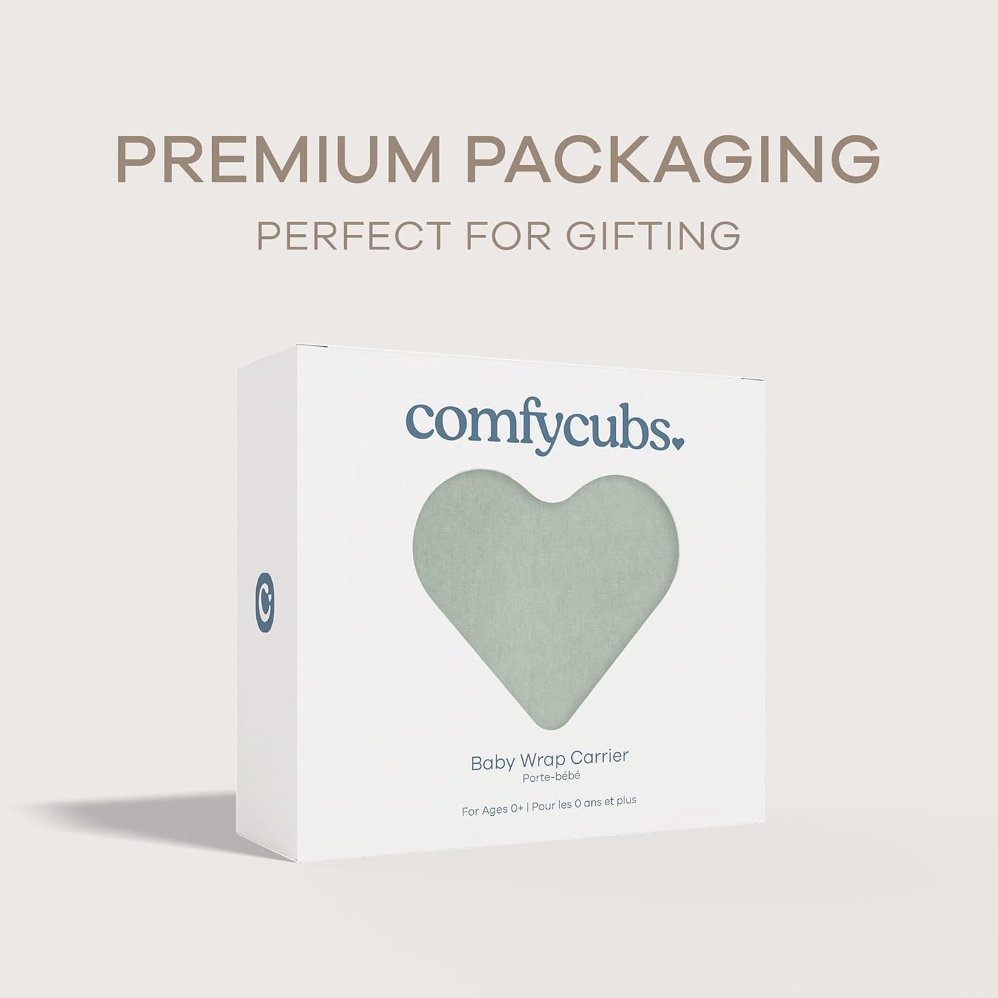 Comfy Cubs Baby Wrap Carrier - Soft & Secure Fit Cotton Blend Baby Carrier Newborn to Toddler - Hands-Free & Lightweight Infant Wrap - Adjustable, One Size Fits All Toddler Sling - Fern