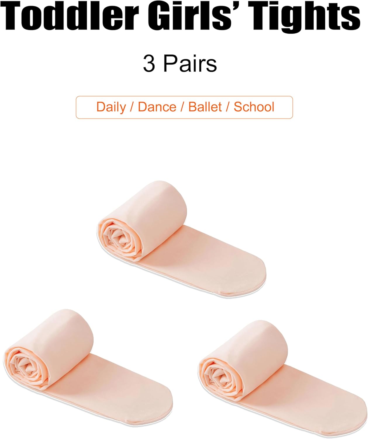 Toddler Girls Tights Dance Ballet Footed Leggings Ultra Soft Stockings for Kids Students