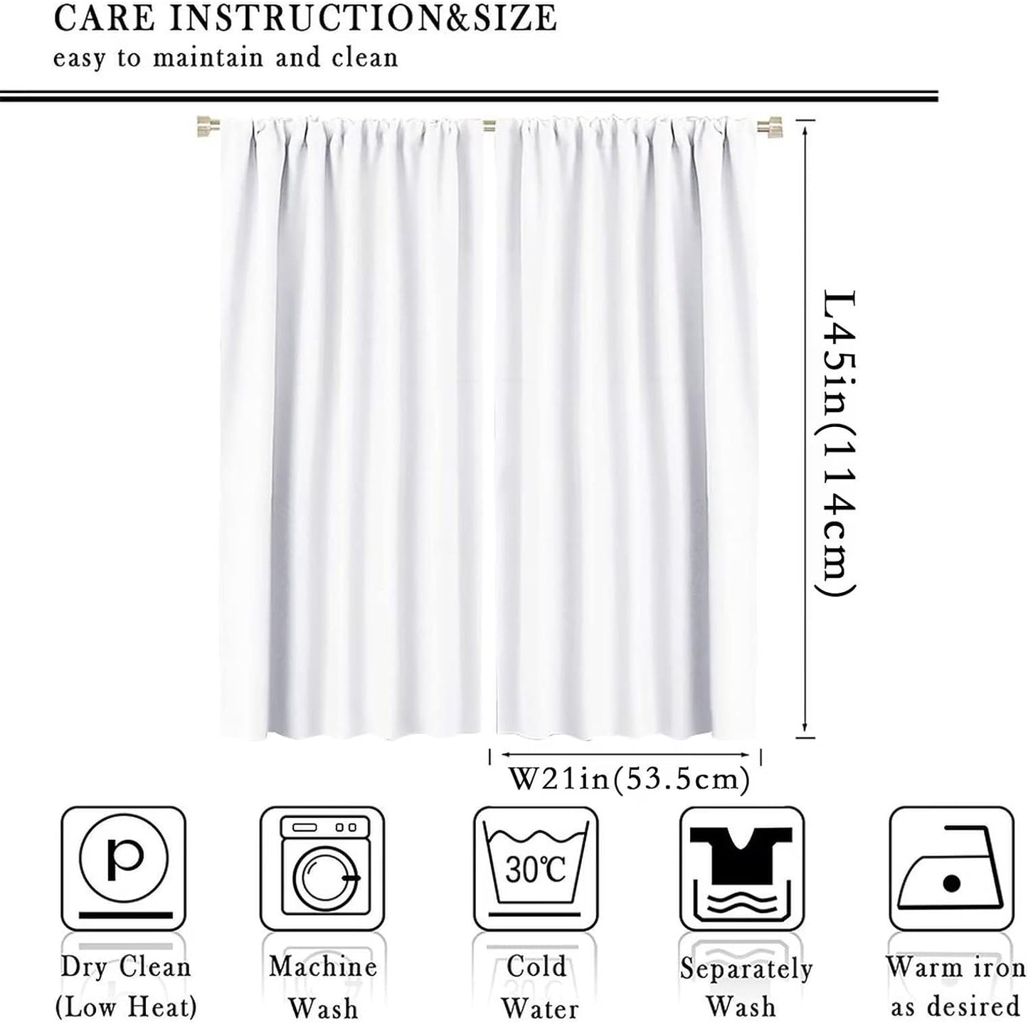 Kids Dinosaur Curtains for Boys Girls Bedroom Decor Cartoon Dino Colorful Cute Funny Animal Wildlife Printed Blackout Rod Pocket Window Drapes for Baby Nursery Playroom W21xL45in 2 Panels