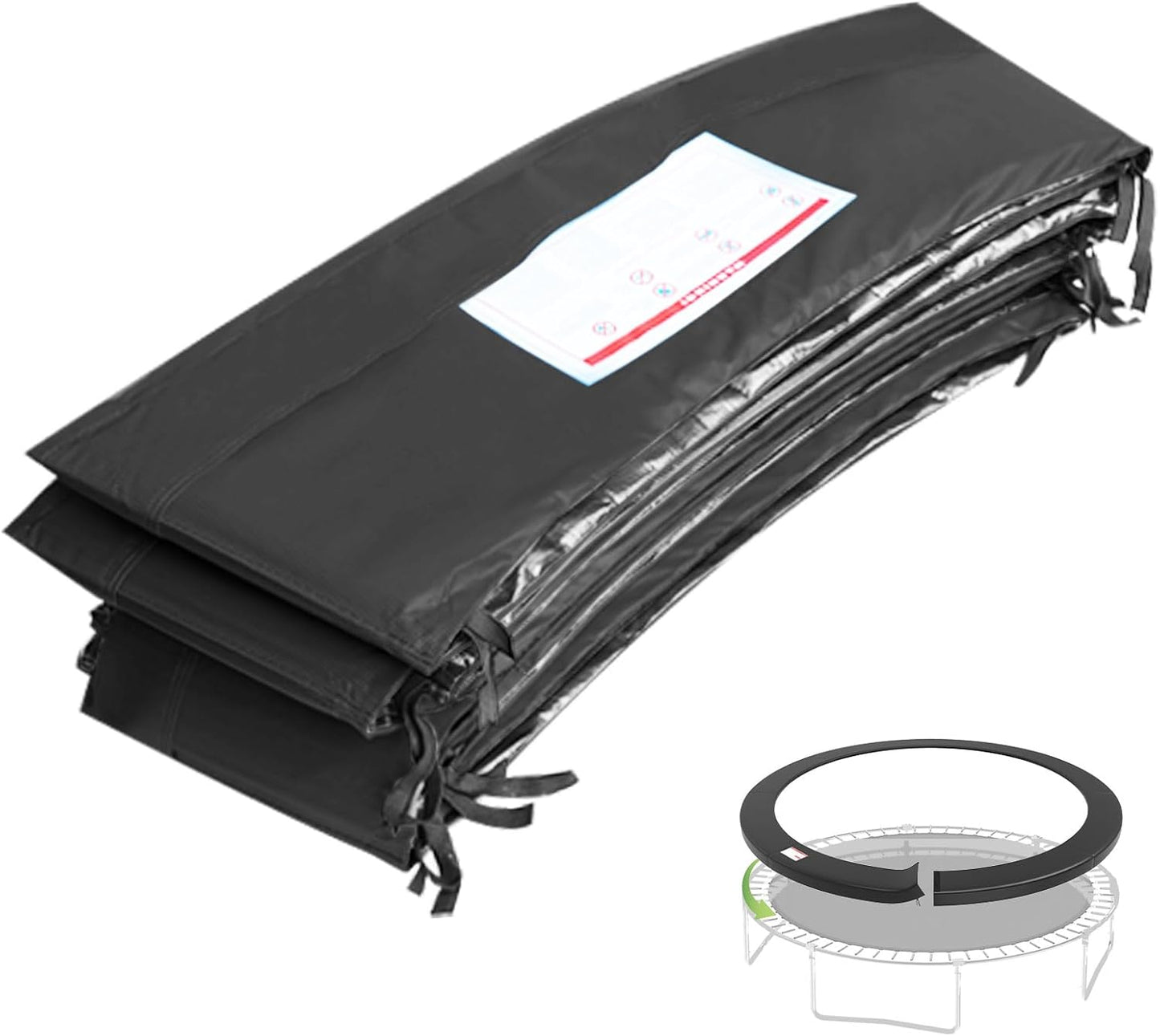 16FT/15FT/14FT/12FT/10FT Trampoline Safety Pad Replacement, Round Trampoline Spring Protection Cover, Fits 16FT/15FT/14FT/12FT/10FT Frames, Water-Resistant Trampoline Accessories