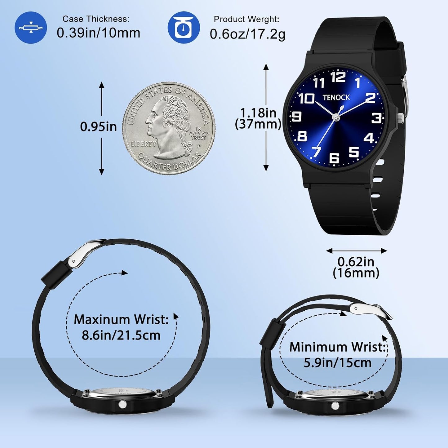 Kids Analog Watch Boys Girls, 30M Waterproof, Sports Watch for Boys, Easy to Read Children's Thin Dial Wrist Watches with Soft Band, for Ages 5-15 Kids Great Birthday Gifts Christmas Day