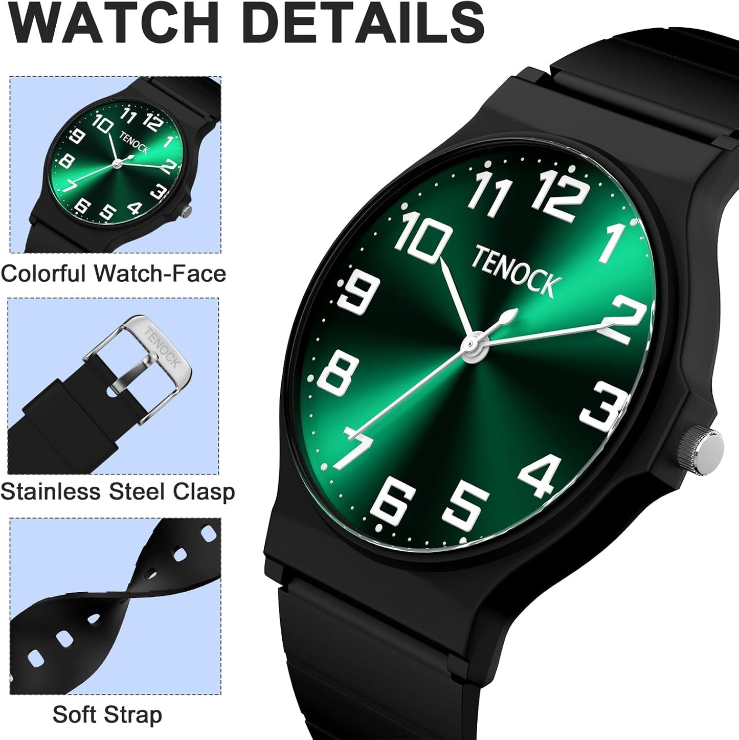 Kids Analog Watch Boys Girls, 30M Waterproof, Sports Watch for Boys, Easy to Read Children's Thin Dial Wrist Watches with Soft Band, for Ages 5-15 Kids Great Birthday Gifts Christmas Day