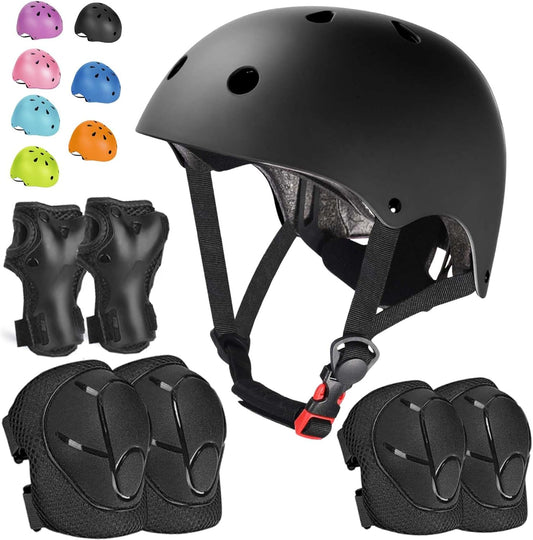 Kids Bike Helmet Set Adjustable Helmet for Ages 3-15 Kids Toddler Boys Girls Youth, Multi-Sport Bicycle Skateboarding Football Rollerskating Scooter Rollerblade Balance Bike Helmets
