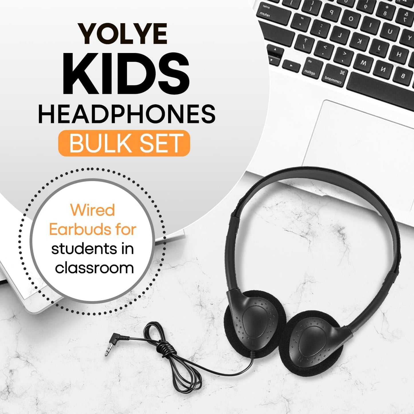 Kids Headphones Bulk 100 Pack for School Classroom Students Children Toddler Boys Girls Teen Adults