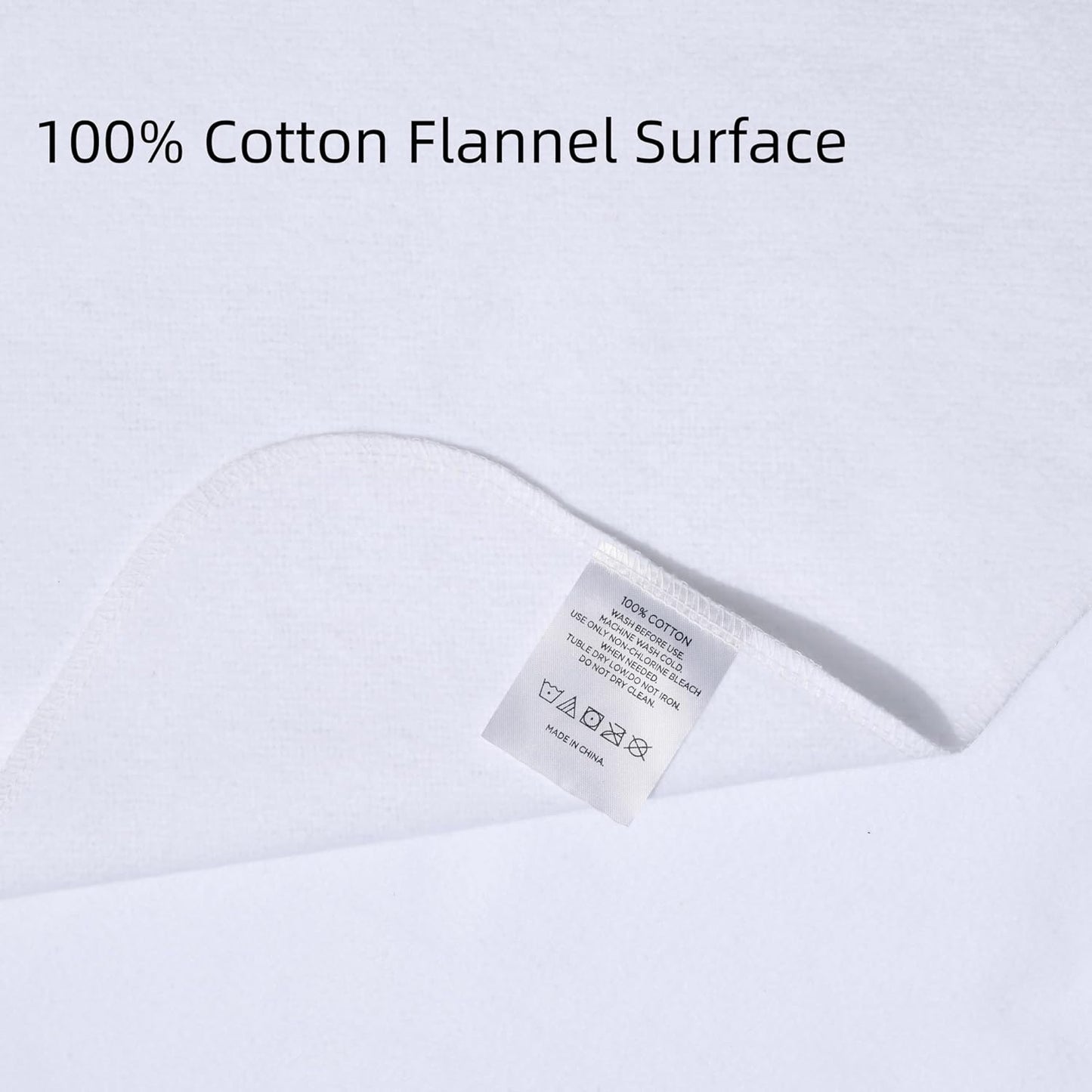 2 Pack Waterproof Crib Mattress Protector Pad, 34" x 54", Washable, Reusable Flannel Protector Pad for Baby, Toddler, Elders and Pets