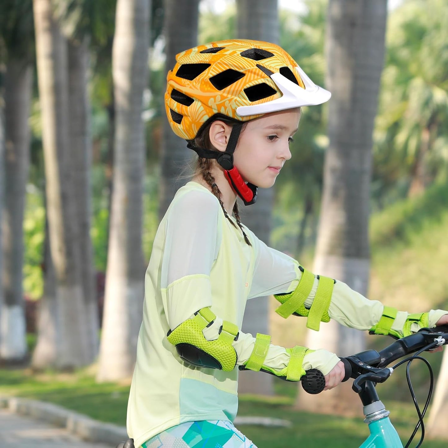 Kids Bike Helmet, 2 Size Adjustable for Youth Toddler Boys & Girls 3-5-8-10-12-14 Years, Child Helmets with Visor for Skating Cycling Scooter