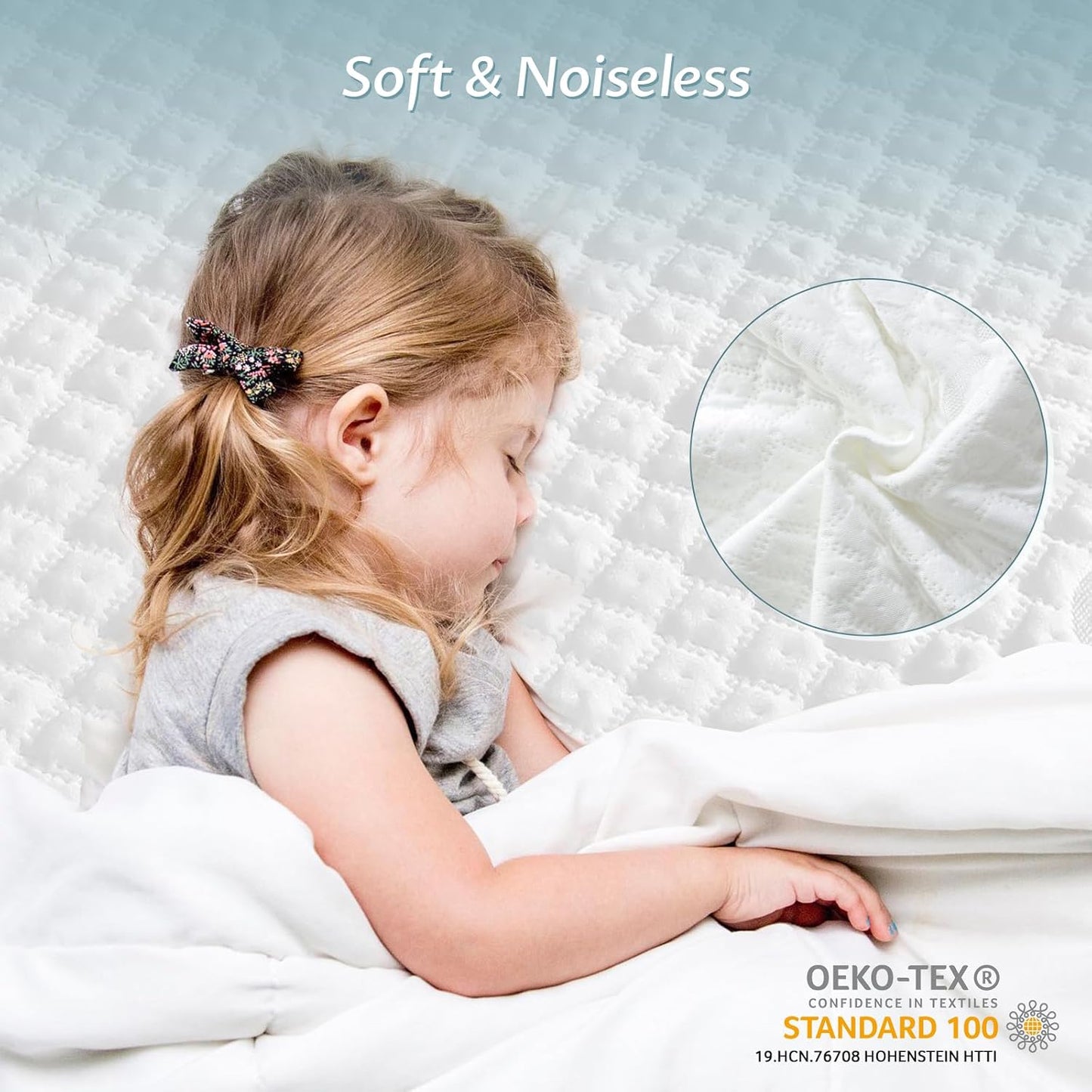 Twin XL Size Mattress Protector with Zipper - 100% Waterproof Zippered Mattress Cover - Soft & Cooling Noiseless Bed Mattress Covers - Top Removable Mattress Encasement 10-12" Deep