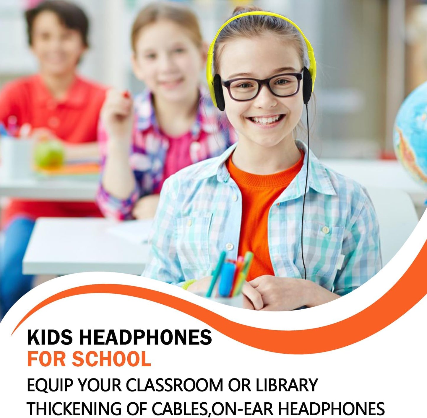 Kids Headphones Bulk 50 Pack for School Classroom Students Children Toddler Boys Girls Teen Adults