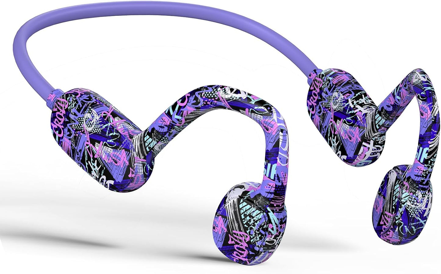 Kids Headphones, Bluetooth 5.2 Air Conduction Open Ear Headphones, 85dB Volume Limiting, Stereo Sound with Mic, IPX5 Waterproof, 20H Playtime, Perfect for School and Outdoor-Deep Blue