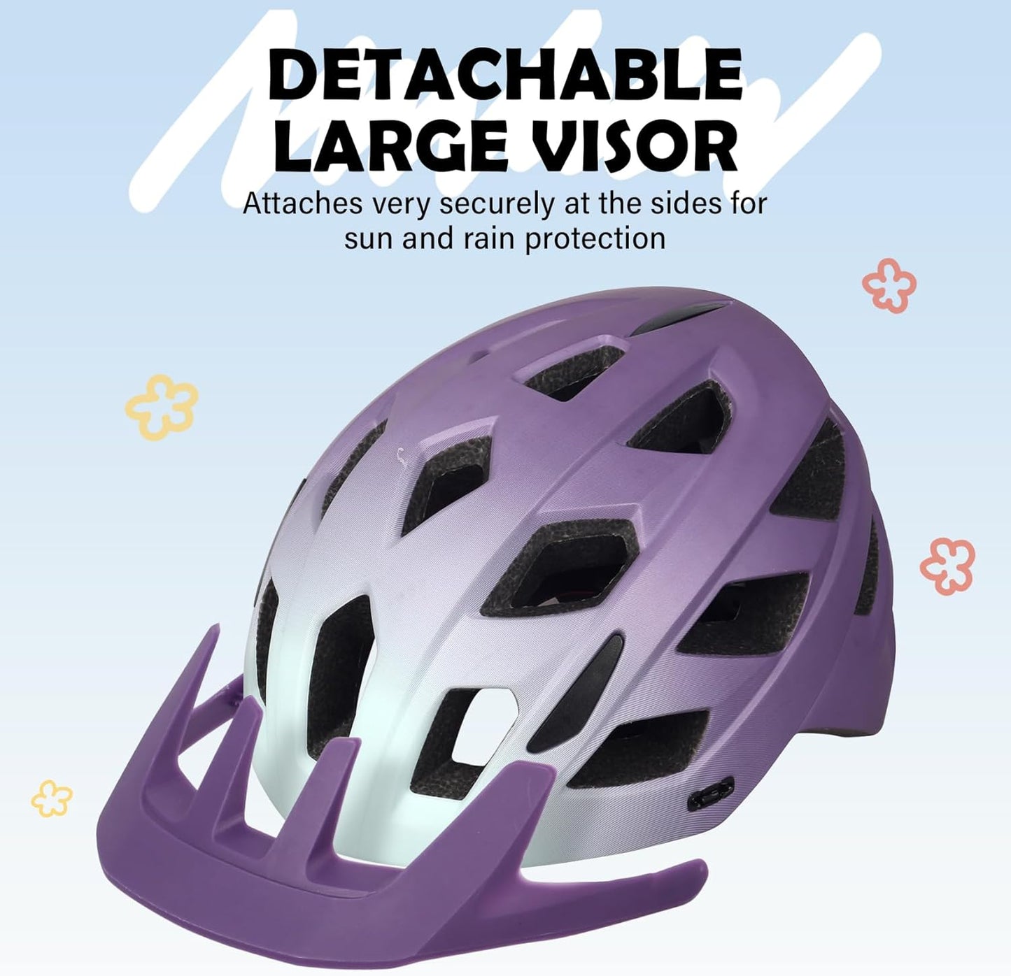 Kids Bike Helmet, 2 Size Adjustable for Youth Toddler Boys & Girls 3-5-8-10-12-14 Years, Child Helmets with Visor for Skating Cycling Scooter