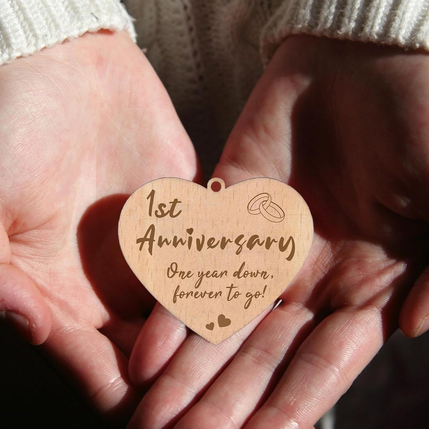 1 Year Anniversary Rotating Picture Frame Gifts for Girlfriend, 1st Anniversary Frame Gifts for Her Wife First Wedding Anniversary Photo Frame for Couple (Dis Two 6x4)