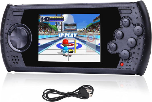 16 Bit Handheld Game for Kids Built-in 230 HD Classic Retro Video Games USB Rechargeable 3.0 Inch Childrens Travel Electronics Toys Portable Gaming Player System Gift for Boys Girls Ages 4-8-12