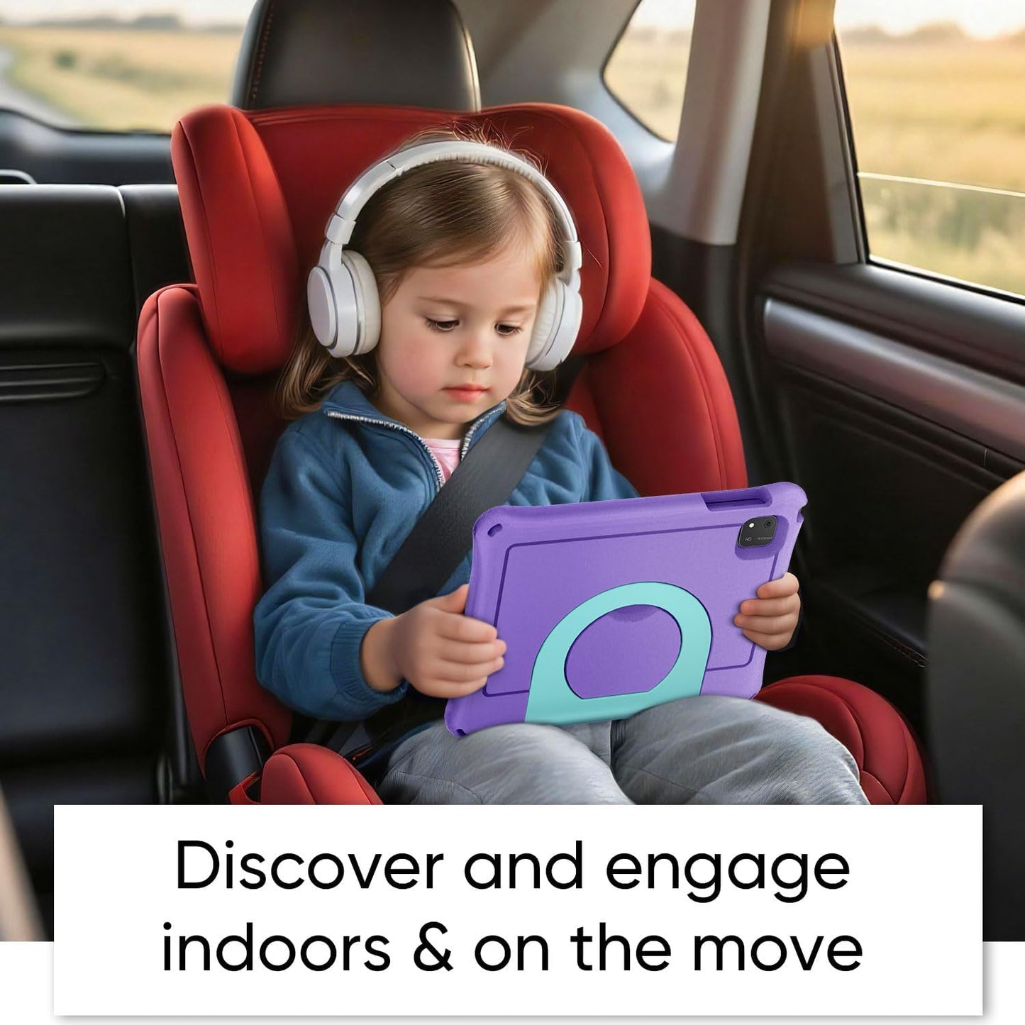 Kids Tablet, Android 15 Tablet for Kids 10 inch Octa-Core with Case, 24GB RAM 64GB ROM 1TB TF Card Expandable for Toddler Children, Parental Control, Dual Camera, BT5.0, WiFi, Gift (Purple)