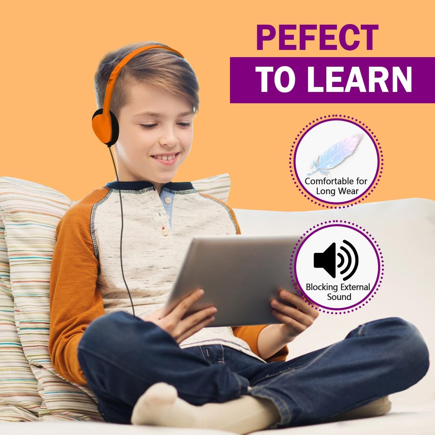 Kids Headphones Bulk 50 Pack for School Classroom Students Children Toddler Boys Girls Teen Adults