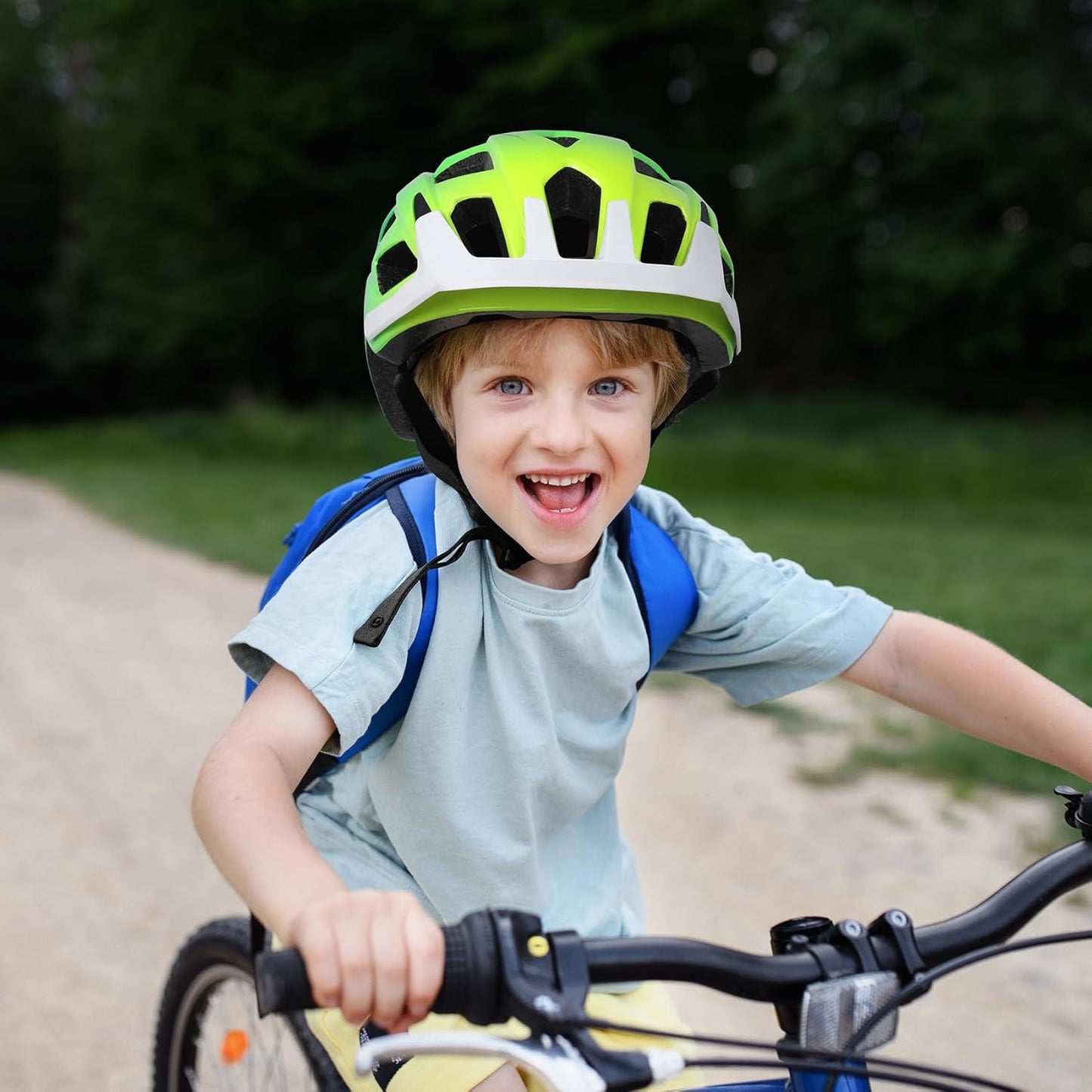 Kids Bike Helmet, 2 Size Adjustable for Youth Toddler Boys & Girls 3-5-8-10-12-14 Years, Child Helmets with Visor for Skating Cycling Scooter