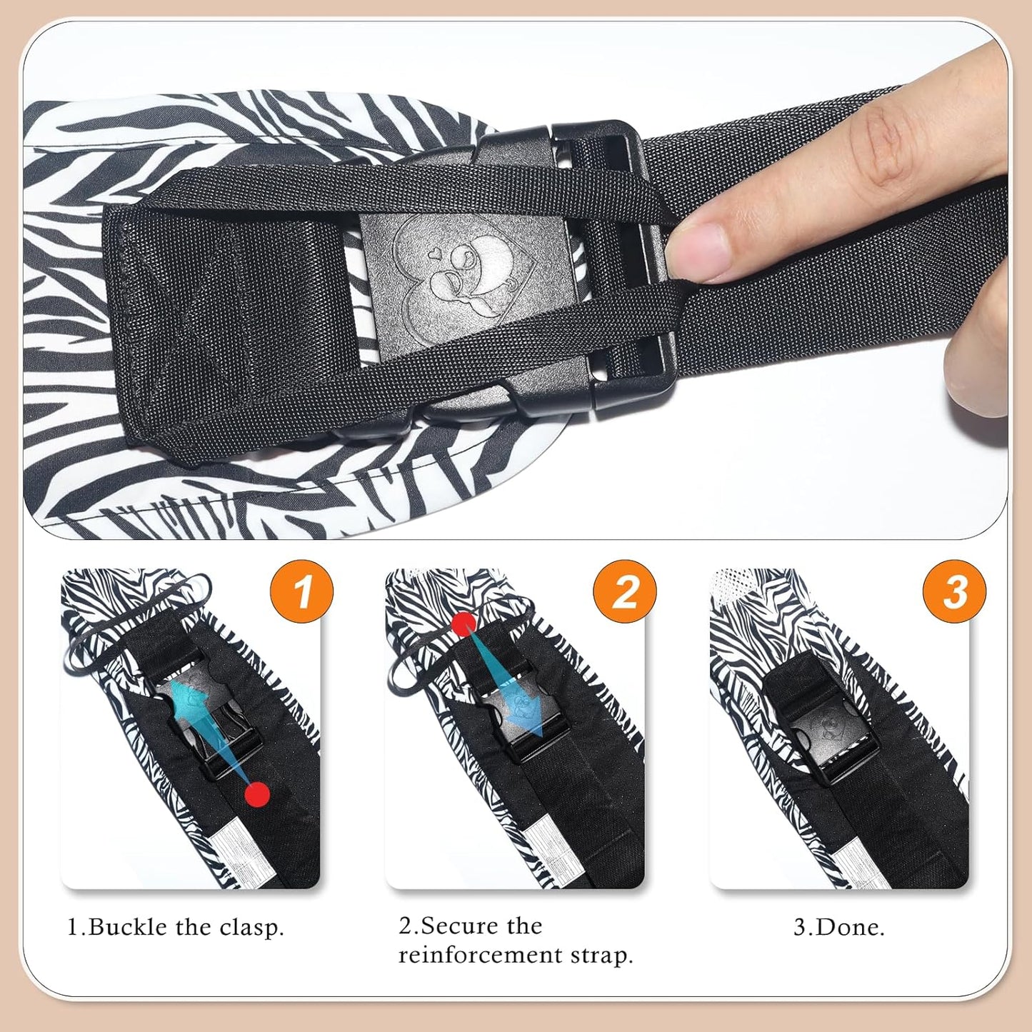 Baby Carrier Newborn to Toddler-Adjustable Baby Sling Carrier,Toddler Carrier for 25-60lbs,Comfortable Baby Sling for Hands-Free Carrying (Black & White Zebra Print)