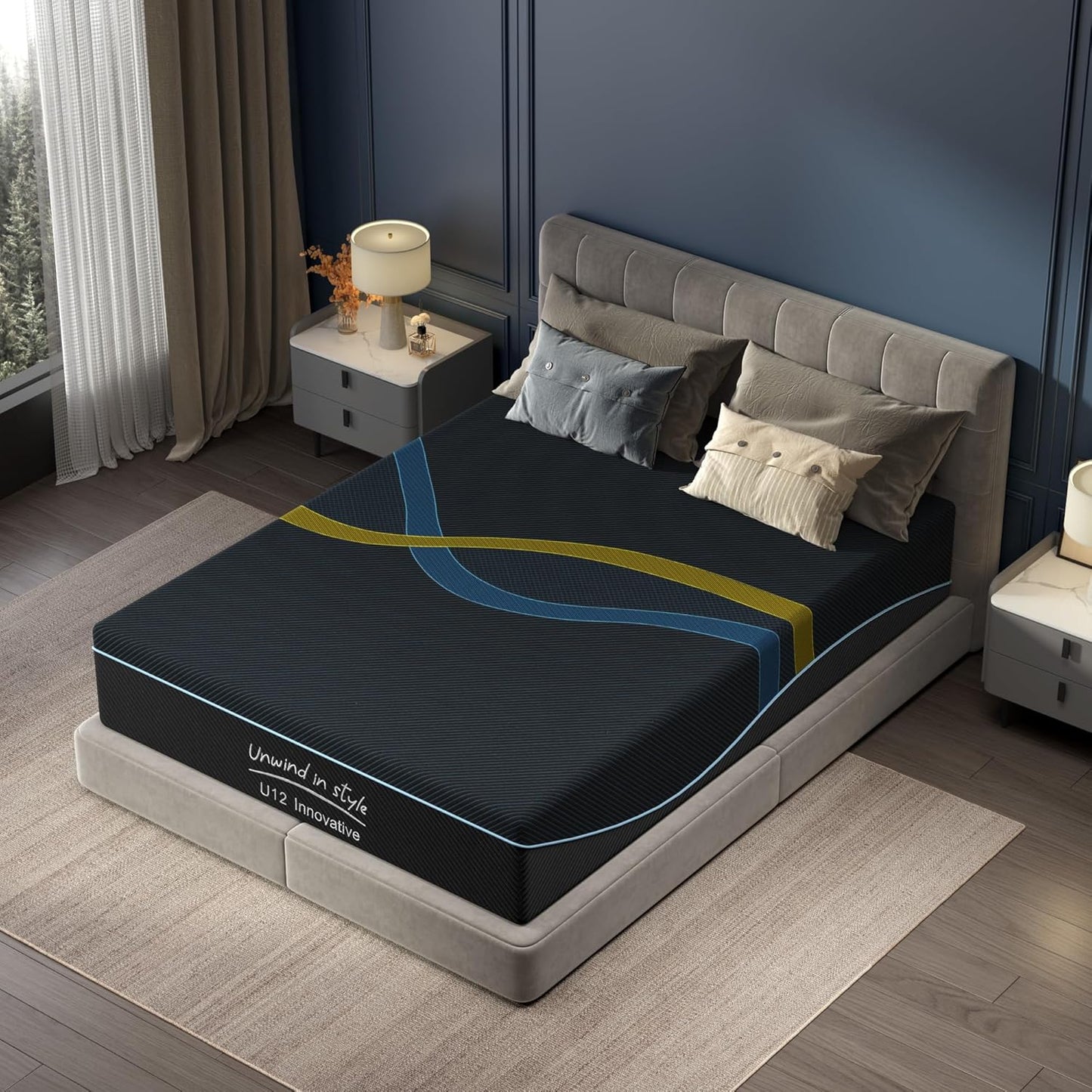 10 inch Full Mattress Multi-Layer Memory Foam Mattress - Medium Firmness with Bamboo Charcoal & Green Tea Infusion