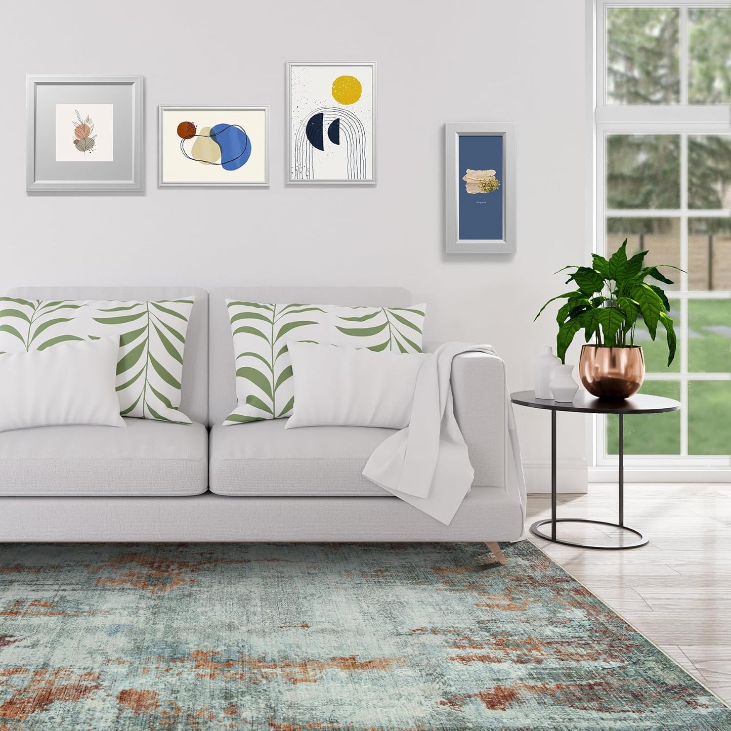 10x14 Area Rugs Large Living Room Rug Washable: Modern Abstract Rug Indoor Modern Carpet Non Slip for Dining Room Bedroom Nursery Home Office Red Brown