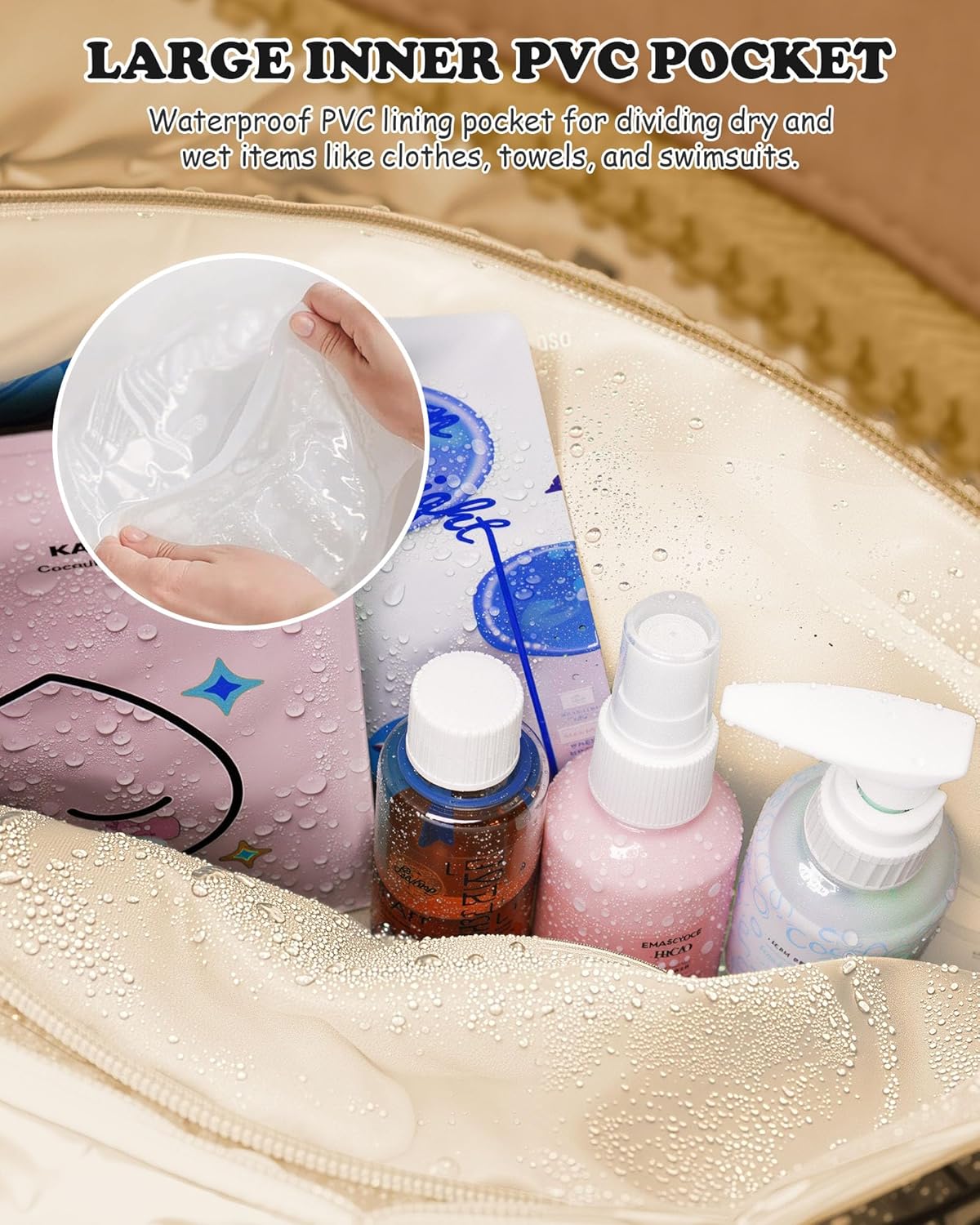 Duffle Bag with Letter, Carry On Bags for Women,Gifts for Her-Overnight Bag with Wet Pocket,Lightweight Travel Bags Personalized Gym Tote with Makeup Pouch