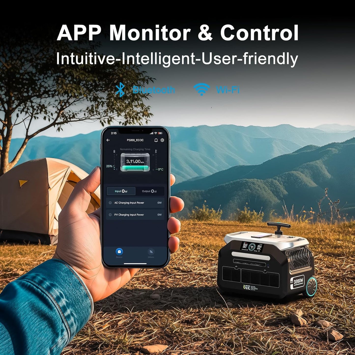 IEE 2048Wh/2400W Solar power station With 2*200W Solar Panel,P2400 Solar Generator,1800W Super Fast Charging, LiFePO4 (LFP) Battery,APP Control Emergency Power Station for Home, Camping,Power Outages