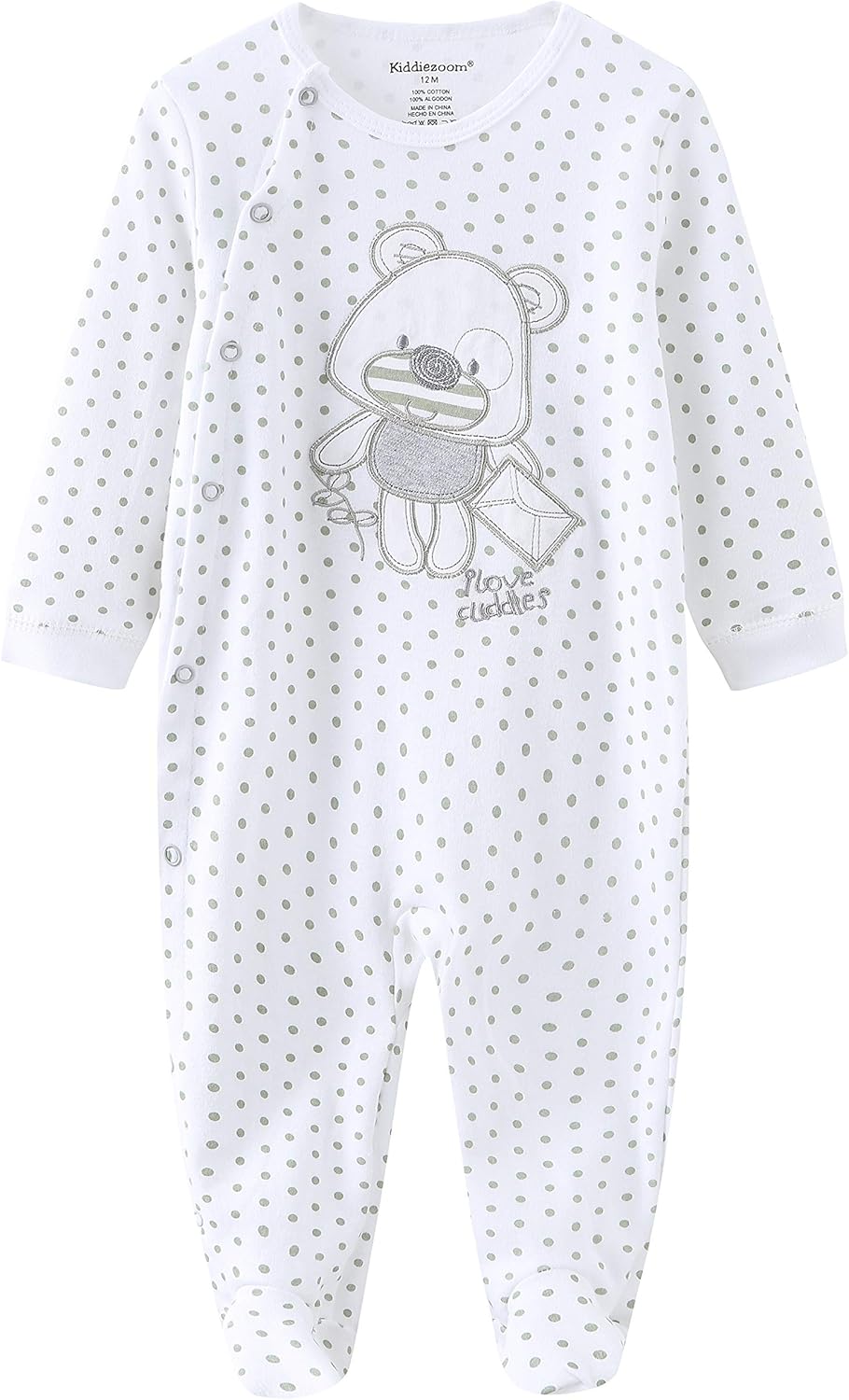 Kiddiezoom Baby and Toddler Boys'Snug Fit Footed One-Piece Romper Jumpsuit Cotton Cotton Footed Outfit