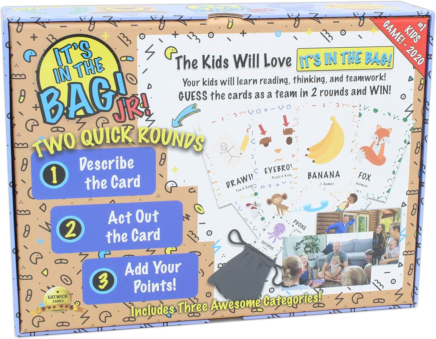 It's in The Bag! Jr. - A Charades Game for Kids and Family! - Interactive Picture Charades Board Games for Family Night, Board Games for Kids 4-6/6-8/8-12 - Games for Family Game Night with Kids