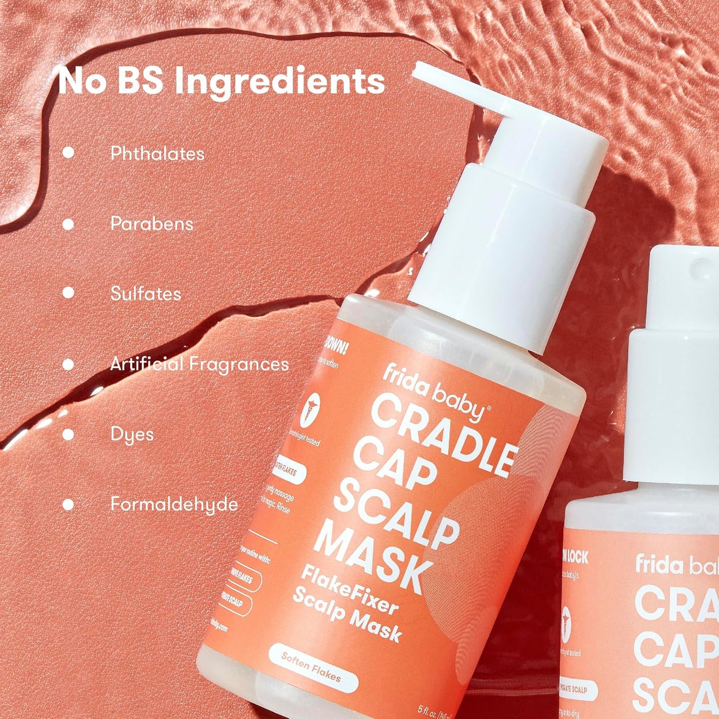 Frida Baby Cradle Cap Treatment, Cradle Cap Shampoo for Babies + Flake Fixer Scalp Spray, Cradle Cap Kit Soothes Baby's Scalp, Prevents Dryness and Flakes