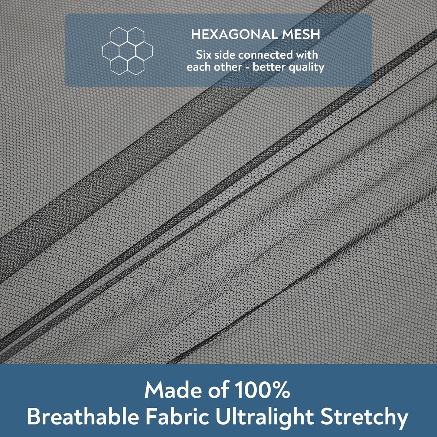 2 Pack Baby Mosquito Net for Stroller, Playard & Bassinet, Reusable Bug Net for Cradles, Carrier, Pack and Plays and Portable Mini Crib, Baby Playpen Mosquito, Black