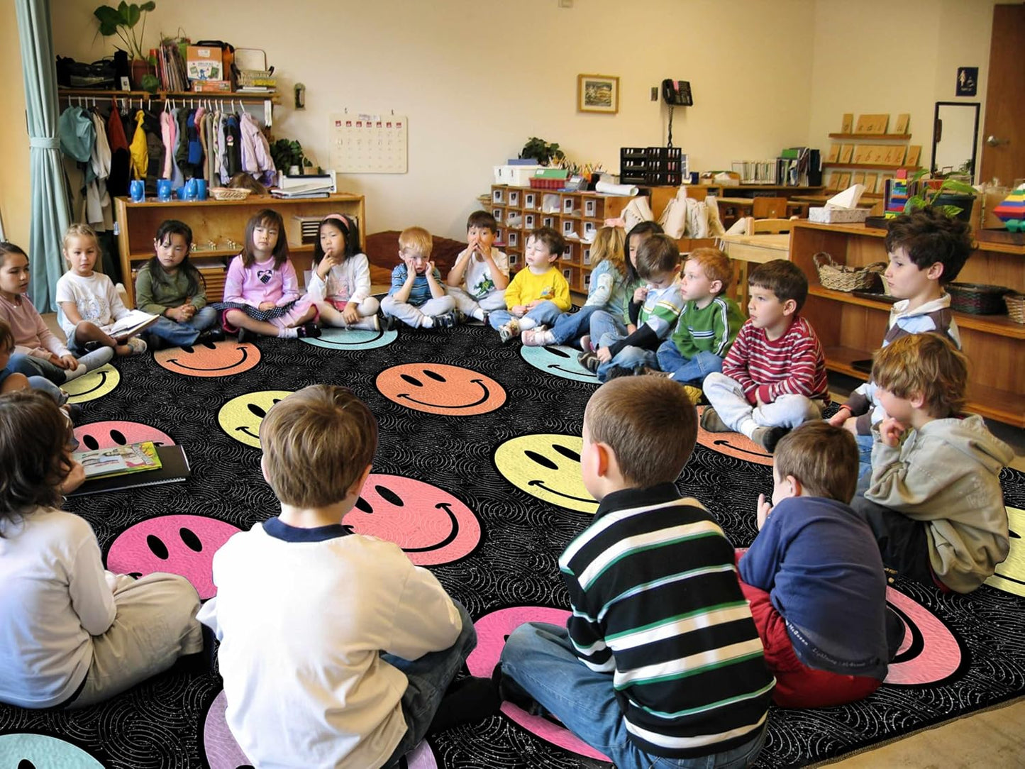 OLEEK Large Classroom Rug Elementary 5x7 - Classroom Rugs for Kids Room - Classroom Carpet Elementary - Kids playroom Rug 5 x 7 - Preschool Rugs for Classroom - Schoolgirl Style Classroom Decor