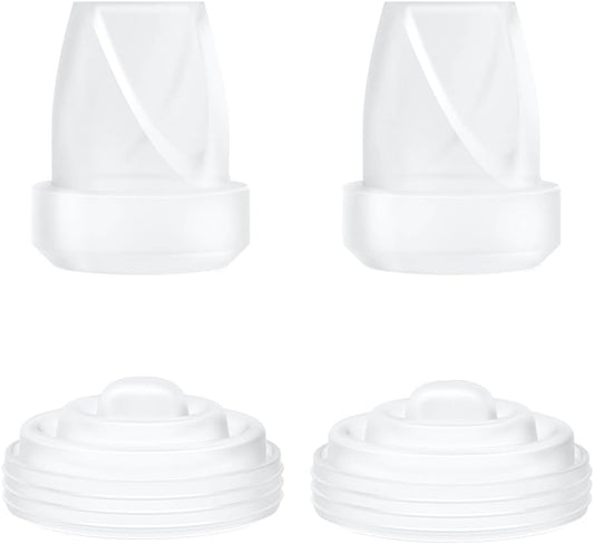 4PCS M5 Breast Pump Replacement Parts,2pcs Silicone Duckbill Valve & 2pcs Silicone Diaphragm Compatible with Momcozy M5 Wearable Breastpump, Mom Cozy Breastfeeding Essential Accessories