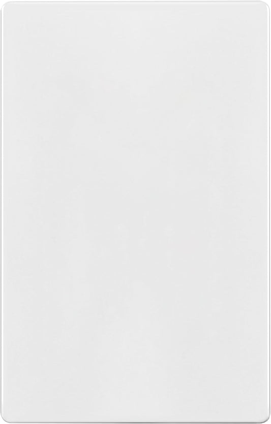 TG Mid-Size Screwless Blank Wall Plate, Child Safe Blank Device Outlet Cover, Medium Size 1-Gang 4.88" H x 3.11" L, Polycarbonate Thermoplastic, UL Listed, SP-MB1-W, White (1 Pack)