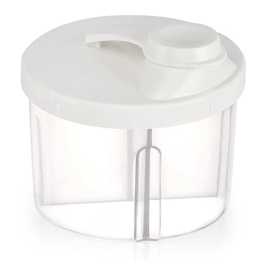 Accmor Baby Formula Dispenser On The Go, Non-Spill Rotating Four-Compartment Formula Container to Go, Milk Powder Kids Snack Container for Infant Toddler Travel Outdoor, White