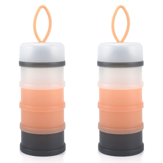 Accmor 2 Pack Baby Formula Dispenser On The Go, Stackable Non-Spill Portable Milk Powder Kids Snack Storage Container, BPA Free