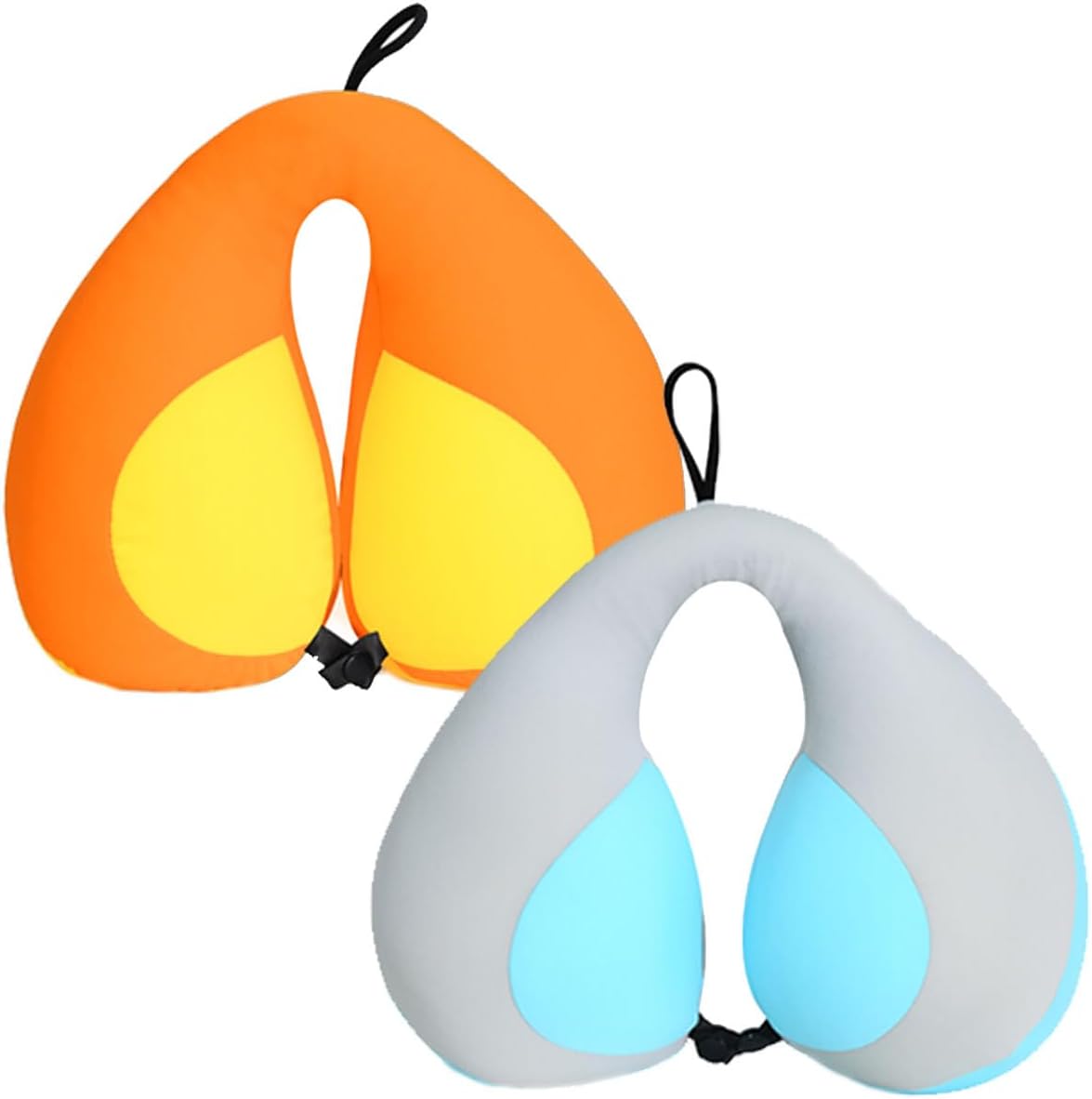 MOOB Carseat Pillow for Toddlers,Pillow for Baby Car Seat Comfortably Designed for Head, Neck, and Chin Support - Kids Neck Pillows for Travel Gifts for Toddler/Child/Kids,Yellow + Grey Blue