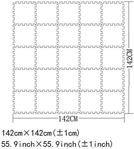 YIMINYUER® 25 Tiles (30cm×30cm×1cm Each Tile) Baby Soft Puzzle Play Mats, Kids Thick EVA Foam Floor, Toddlers & Children's Soft Interlocking Mat R06R10G301025