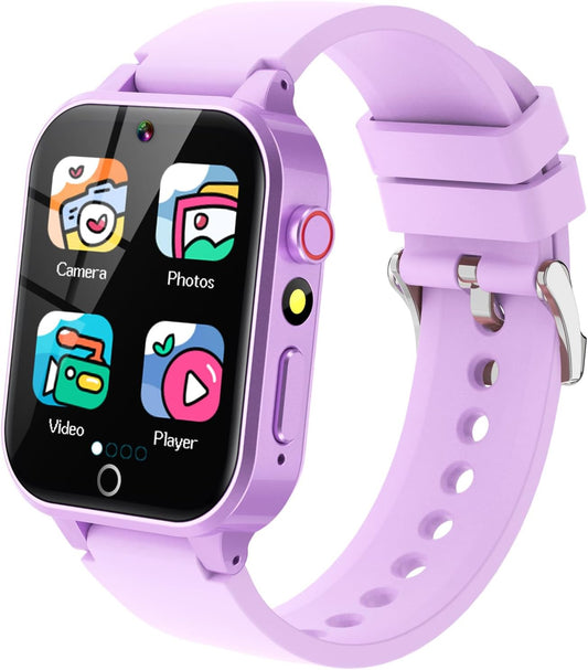 Vakzovy Kids Smart Watch Girls Gift for Girls Age 6-12, HD Touchscreen Kids Watch with 26 Games Camera Video Music Player Pedometer Educational Toys Christmas Birthday Gifts 5 6 7 8 9 10 Year Old