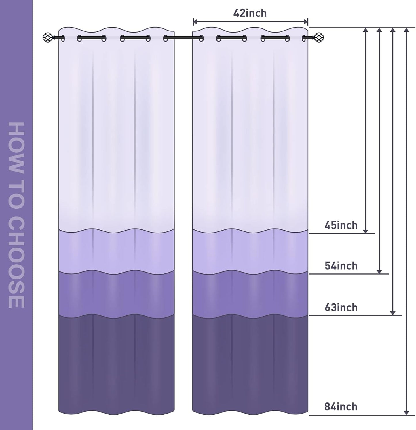 Jekeno Gamer Gaming Gamepad Blackout Curtains Kids Boys Teens Bedroom Purple Blue Video Game Controller Decor Home Living Room Darkening Grommet Window Drapes 2 Panel Set, 42"x63"