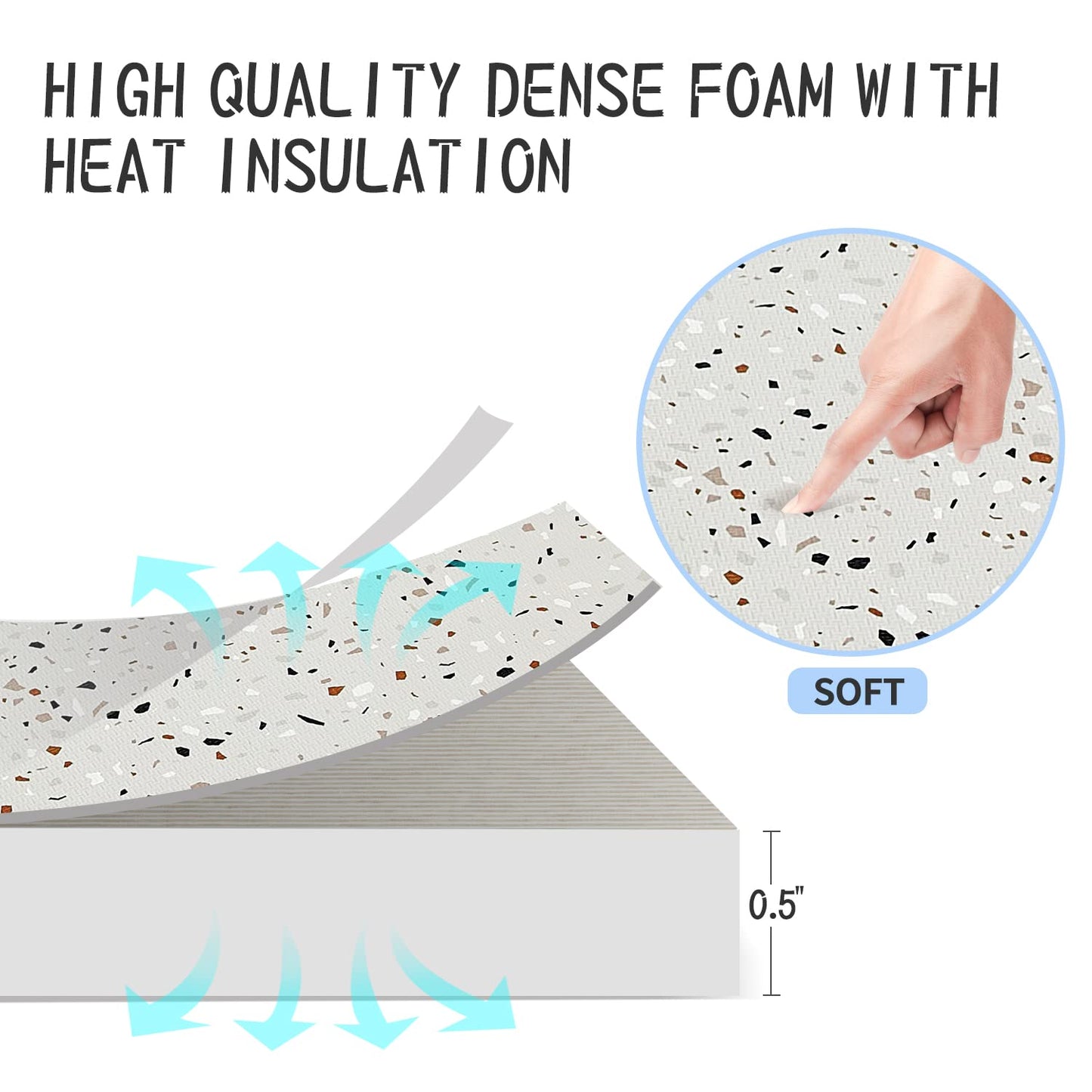 Yay Mats Stylish Extra Large Baby Play Mat. Soft, Thick, Non-Toxic Foam Covers 6 ft x 4 ft. Expandable Tiles with Edges Infants and Kids Playmat Tummy Time Mat