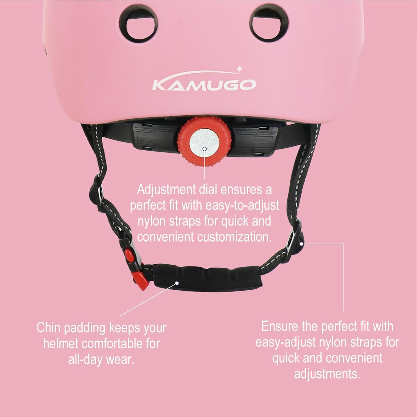 KAMUGO Kids Bike Helmet Set, Toddler Helmet for Ages 2-8 Boys Girls with Sports Protective Gear Set Knee Elbow Wrist Pads for Skateboard Cycling Scooter Rollerblading