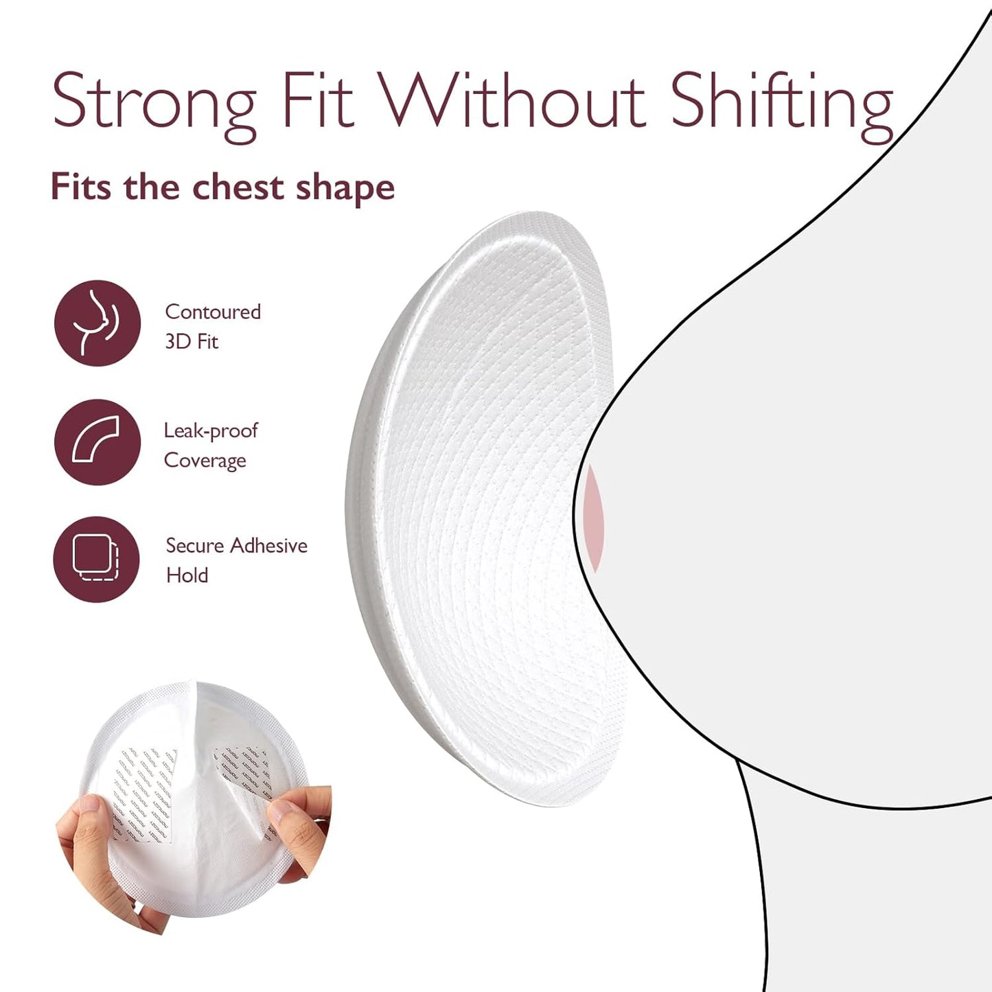 Momcozy Ultra-Thin Disposable Nursing Pads, Super Absorbent and Breathable Breastfeeding Pads, Make The Breasts Light and Unburdened, 3D Shape for The Best Fit, Individually Packaged（120 Count）