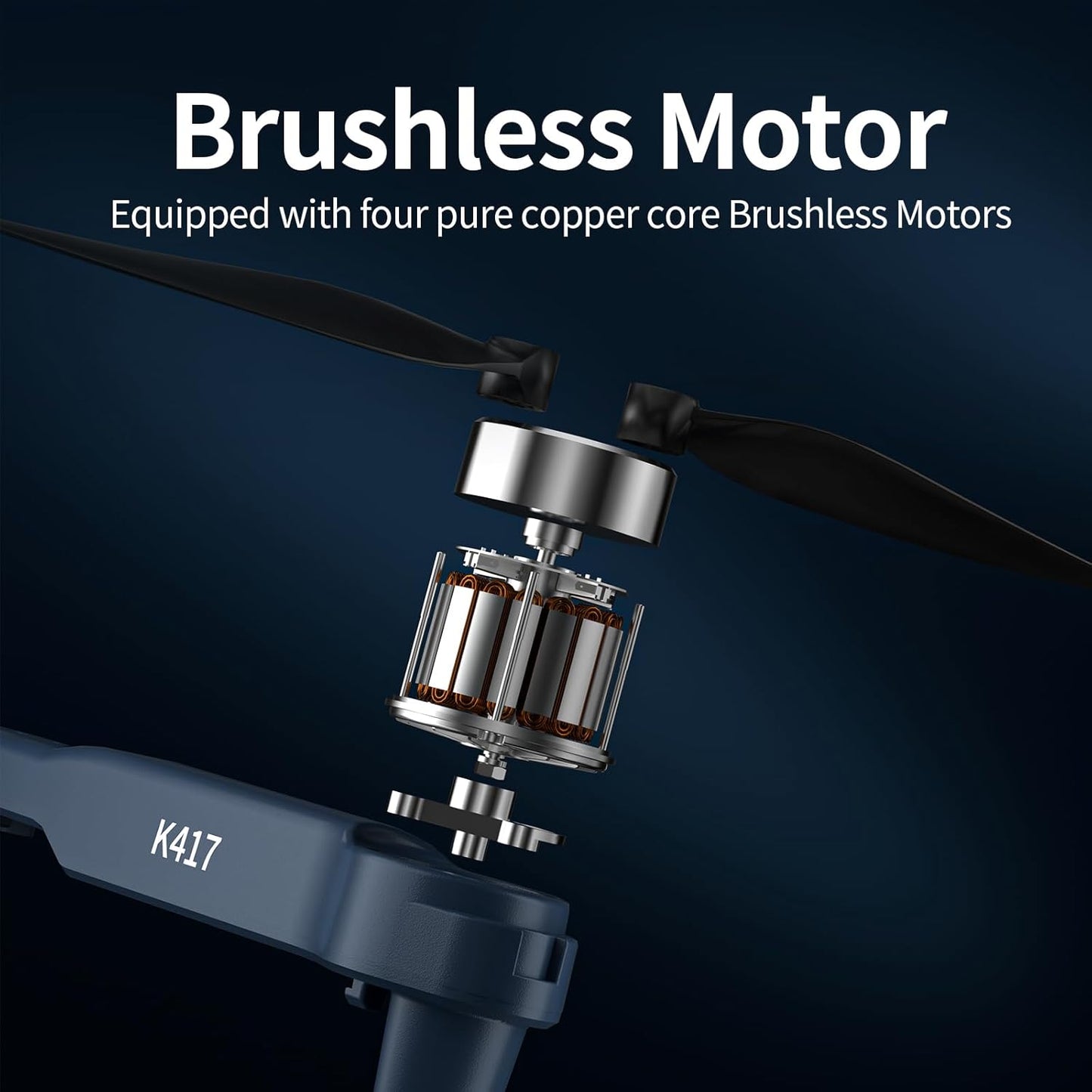 K417 Drone with Camera 1080P HD,Blue LED Lights AI Drones,90° Electric Adjustable with 2 Cameras for Adults,FPV Transmission,Remote Control Quadcopter with Altitude Hold for Beginners,Carry Case