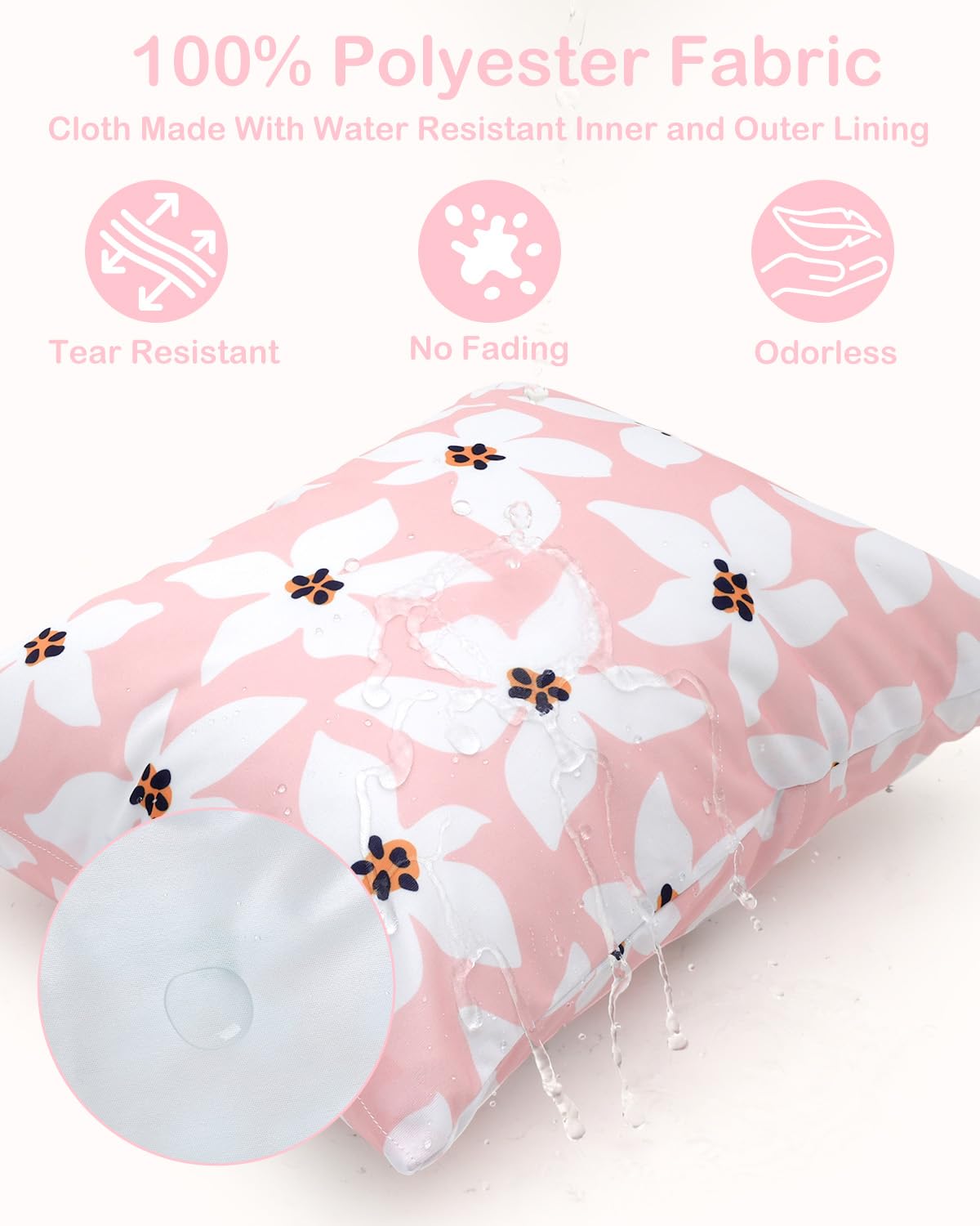 ALVABABY 3 Cloth Diaper Wet Dry Bags Waterproof Reusable with Two Zippered Pockets Travel Beach Pool Daycare Soiled Baby Items Yoga Gym Bag for Swimsuits or Wet Clothes Small Medium Large 3L-ZM26