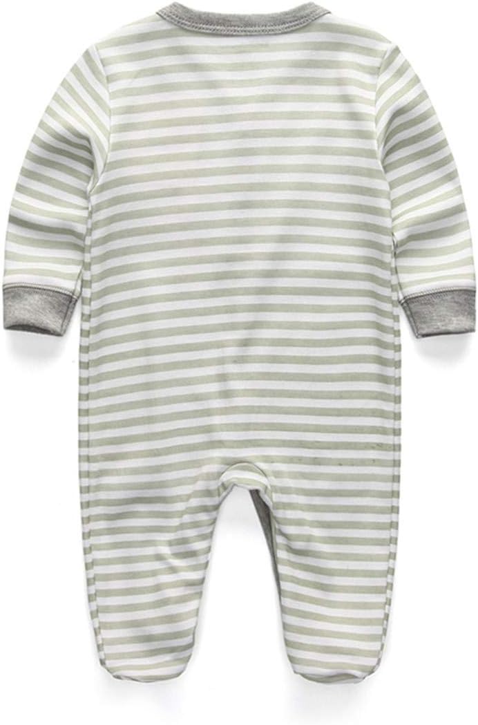 Kiddiezoom Baby and Toddler Boys'Snug Fit Footed One-Piece Romper Jumpsuit Cotton Cotton Footed Outfit