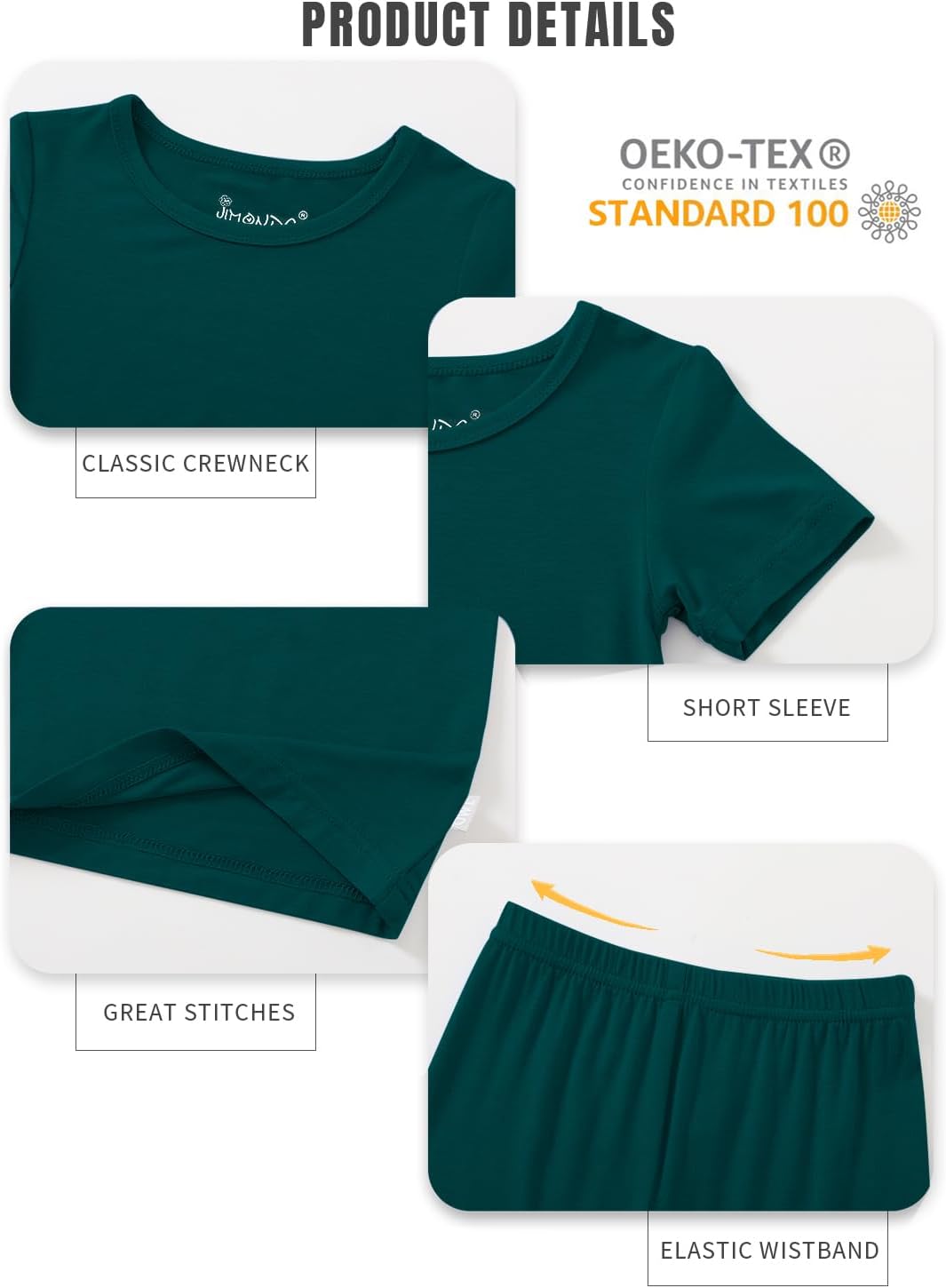 Jimonda Baby Boys Girls Pajama Sets Toddler Sleepwear Cool Jammies 2pcs Viscose from Bamboo PJs 18M-8Y