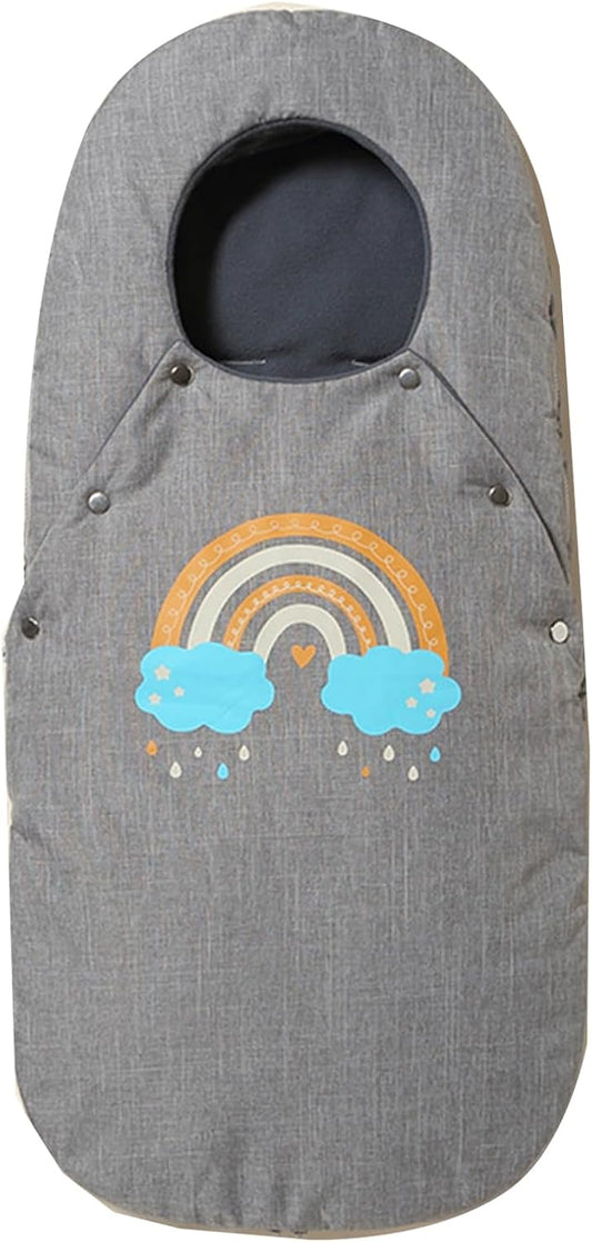 Stroller Cover for Winter, Universal Waterproof Baby Stroller Footmuff, Warm Bunting Sleeping Bag for Cold Weather(Rainbow)