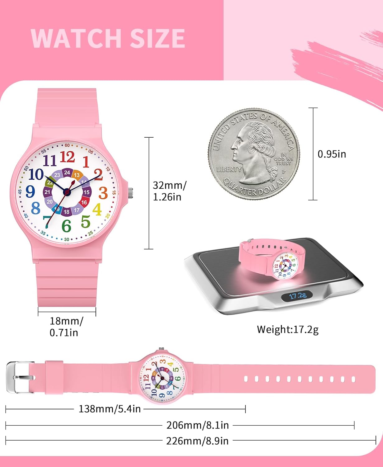 Kids Analog Watch Boys Girls, 30M Waterproof, Sports Watch for Boys, Easy to Read Children's Thin Dial Wrist Watches with Soft Band, for Ages 5-15 Kids Great Birthday Gifts Christmas Day