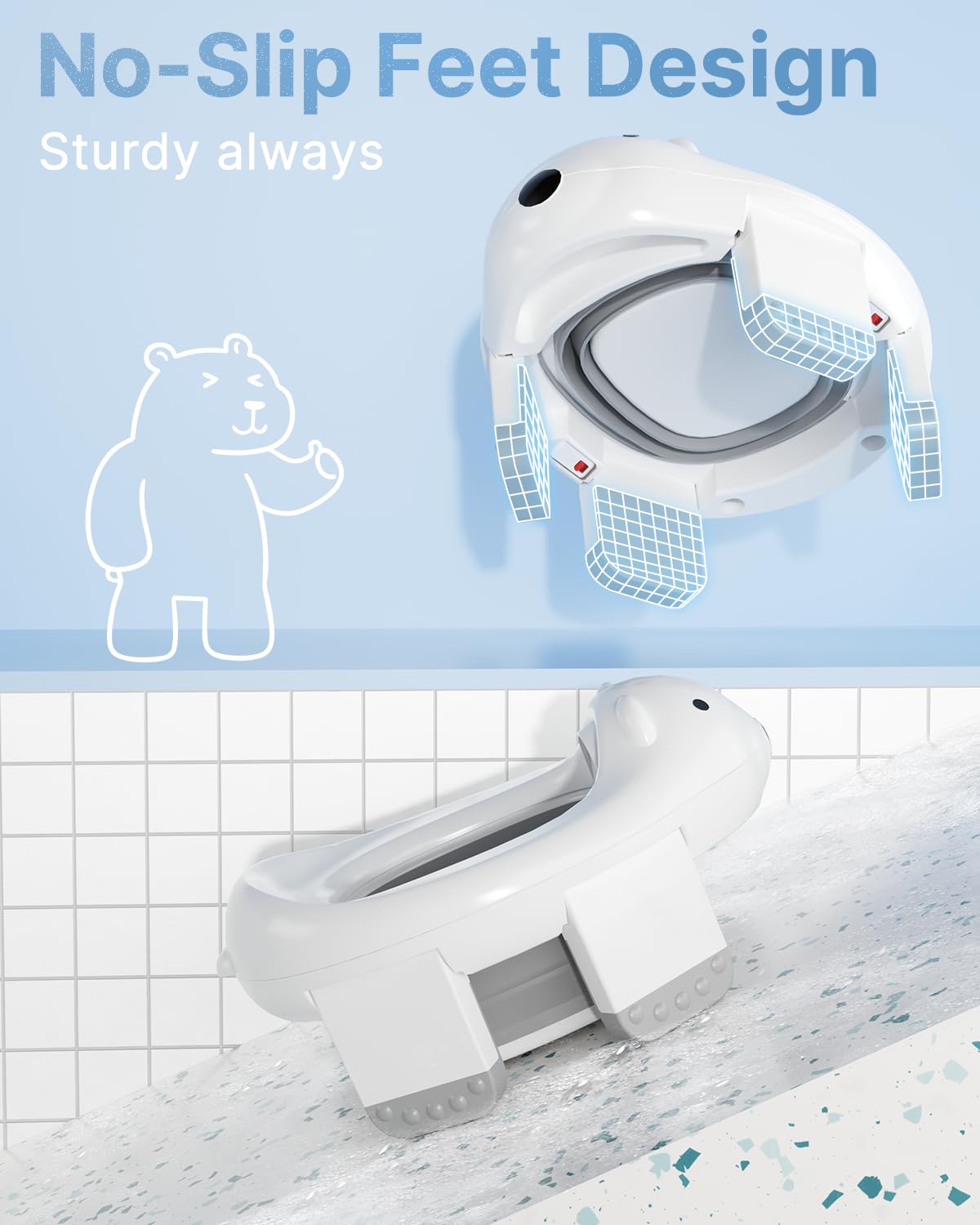 2 In 1 Portable Potty Seat, Travel Potty Seat for Toddlers with Safety Locks, Complete with Training Charts, Storage Bag and Liner Bags, 12 Months+(1 Pack)